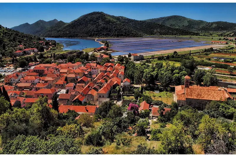 The town of Ston and its salt pans on the Pelješac peninsula